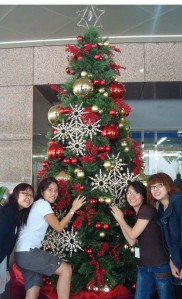 with the tree outside office building